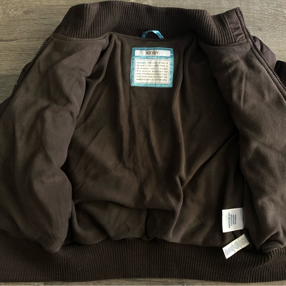 Old Navy Brown Down Feather Puffer Jacket - Picture 5 of 7